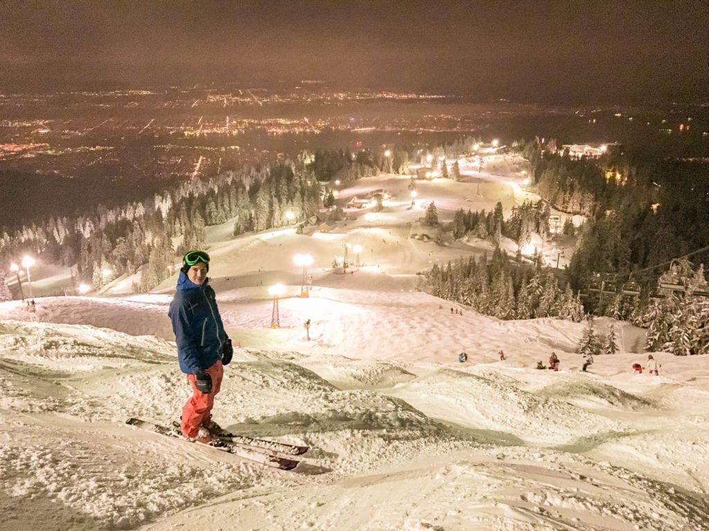 Night Skiing on Grouse Mountain