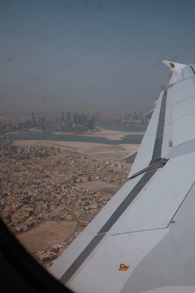 jana meerman manama bahrain airplane view
