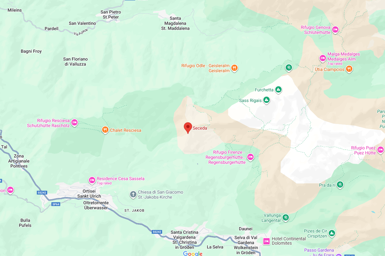 jana meerman seceda dolomites italy google maps