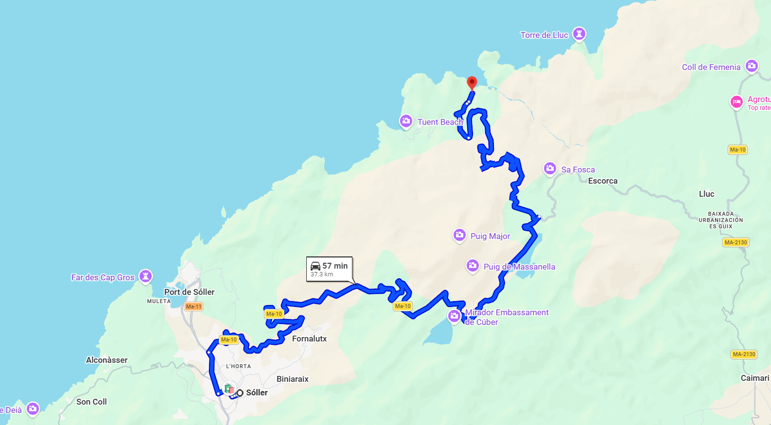 jana meerman sa calobra mountain pass mallorca