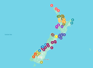 jana meerman co. new zealand hiking map