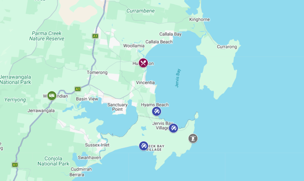 jana meerman jervis bay territory map australia