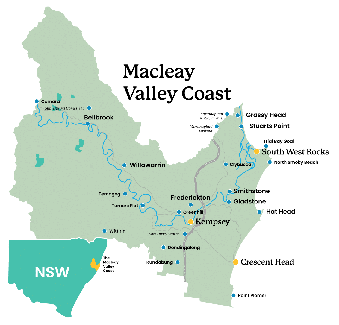jana meerman macleay valley coast map