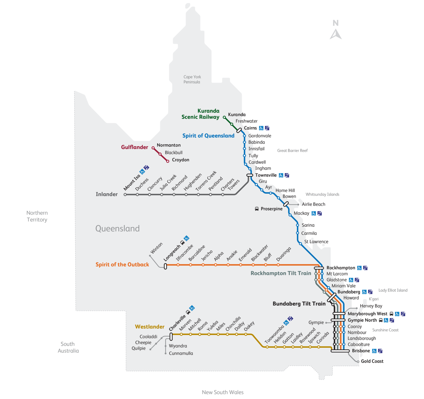 tilt train brisbane to bundaberg rail map