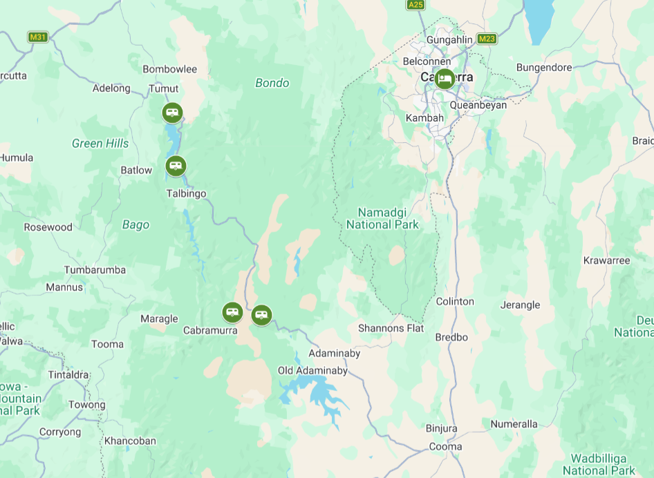 jana meerman snowy mountains highway camping